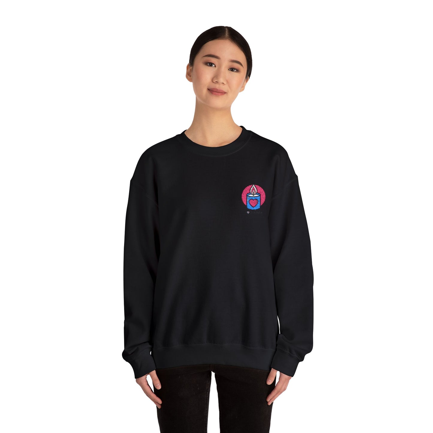 "I ❤️Candles" Embroidered Unisex Heavy Blend™ Crewneck Sweatshirt
