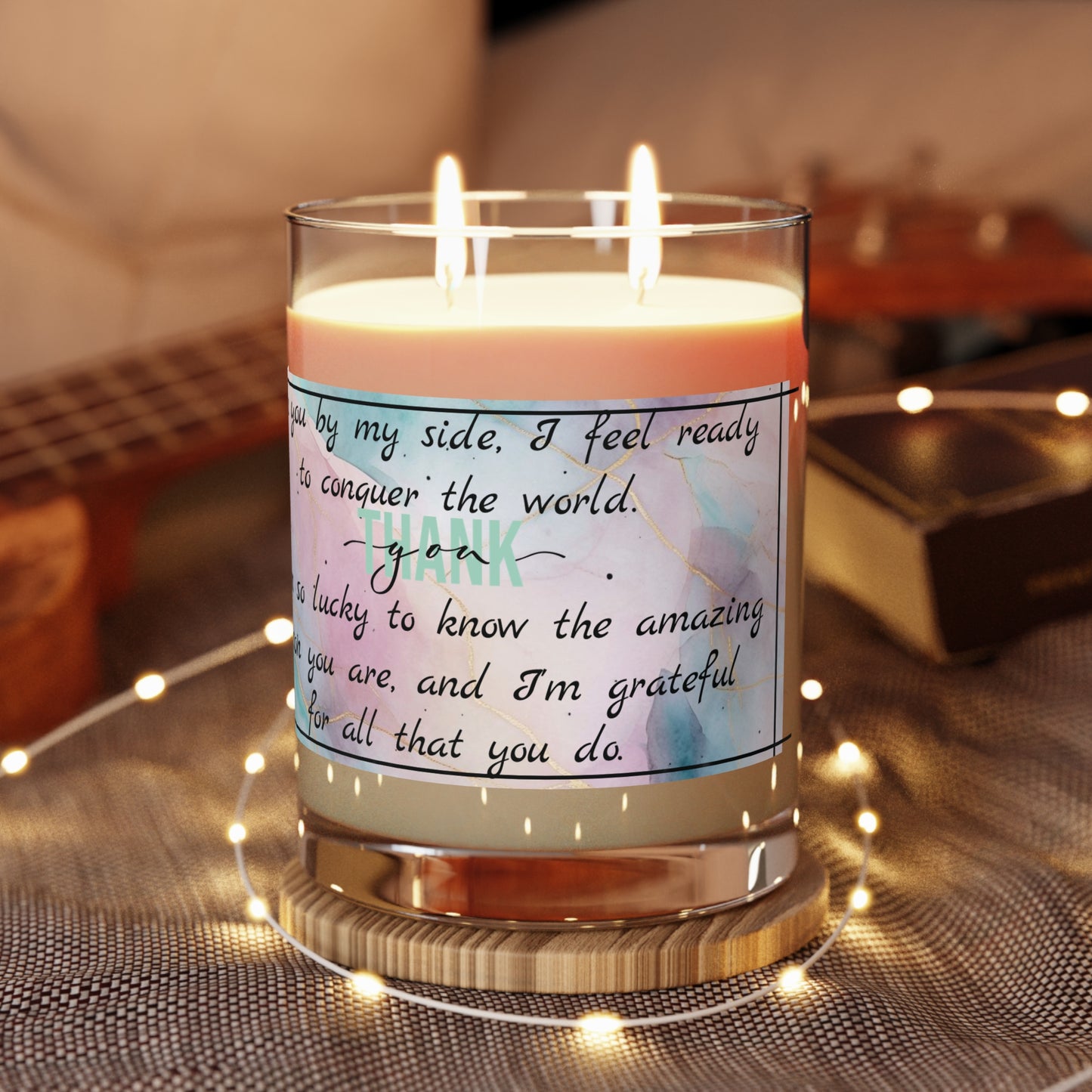"Thank You" Premium Candle - Full Glass, 11oz