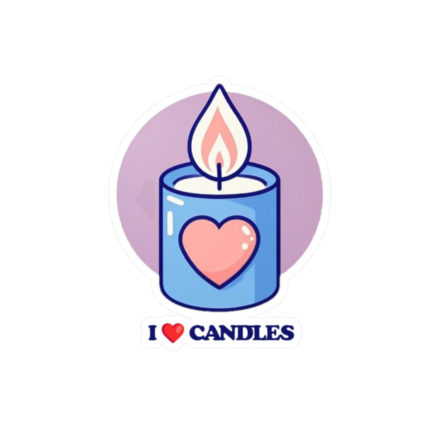 "I ❤️Candles" Vinyl Decals