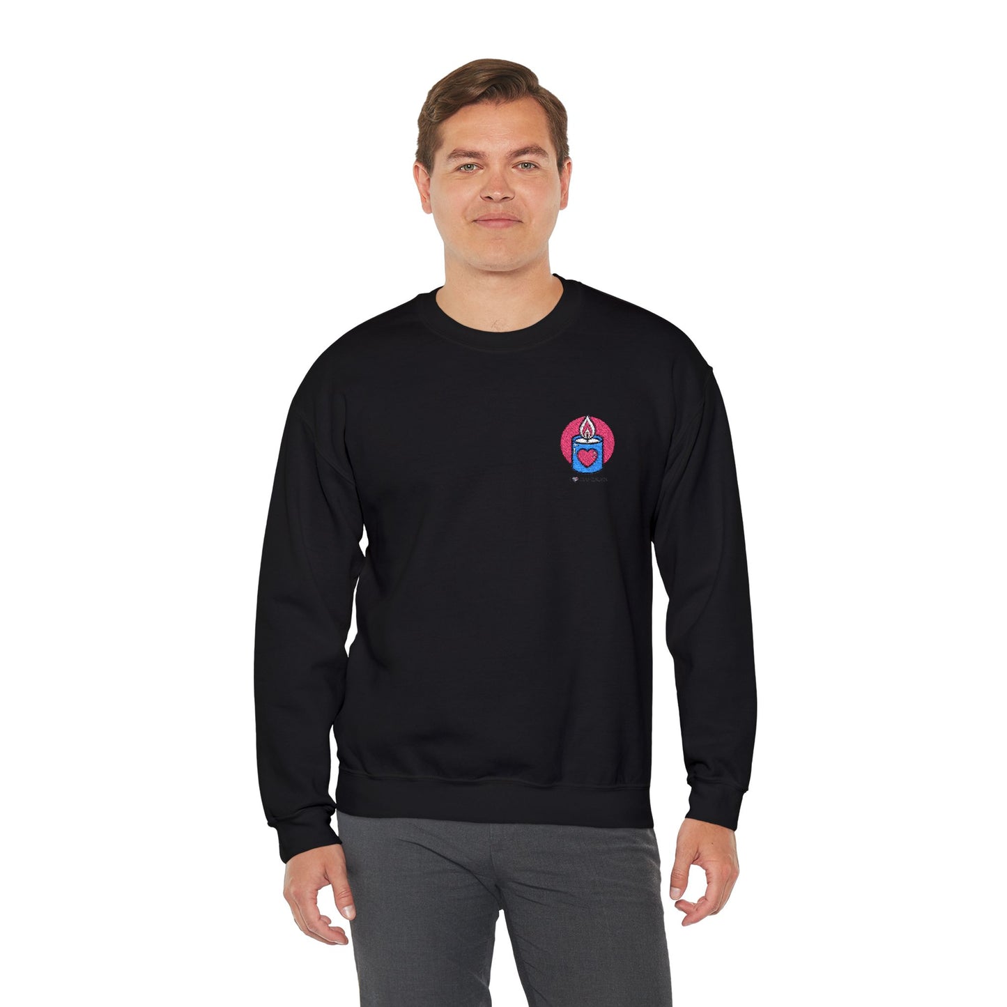 "I ❤️Candles" Embroidered Unisex Heavy Blend™ Crewneck Sweatshirt
