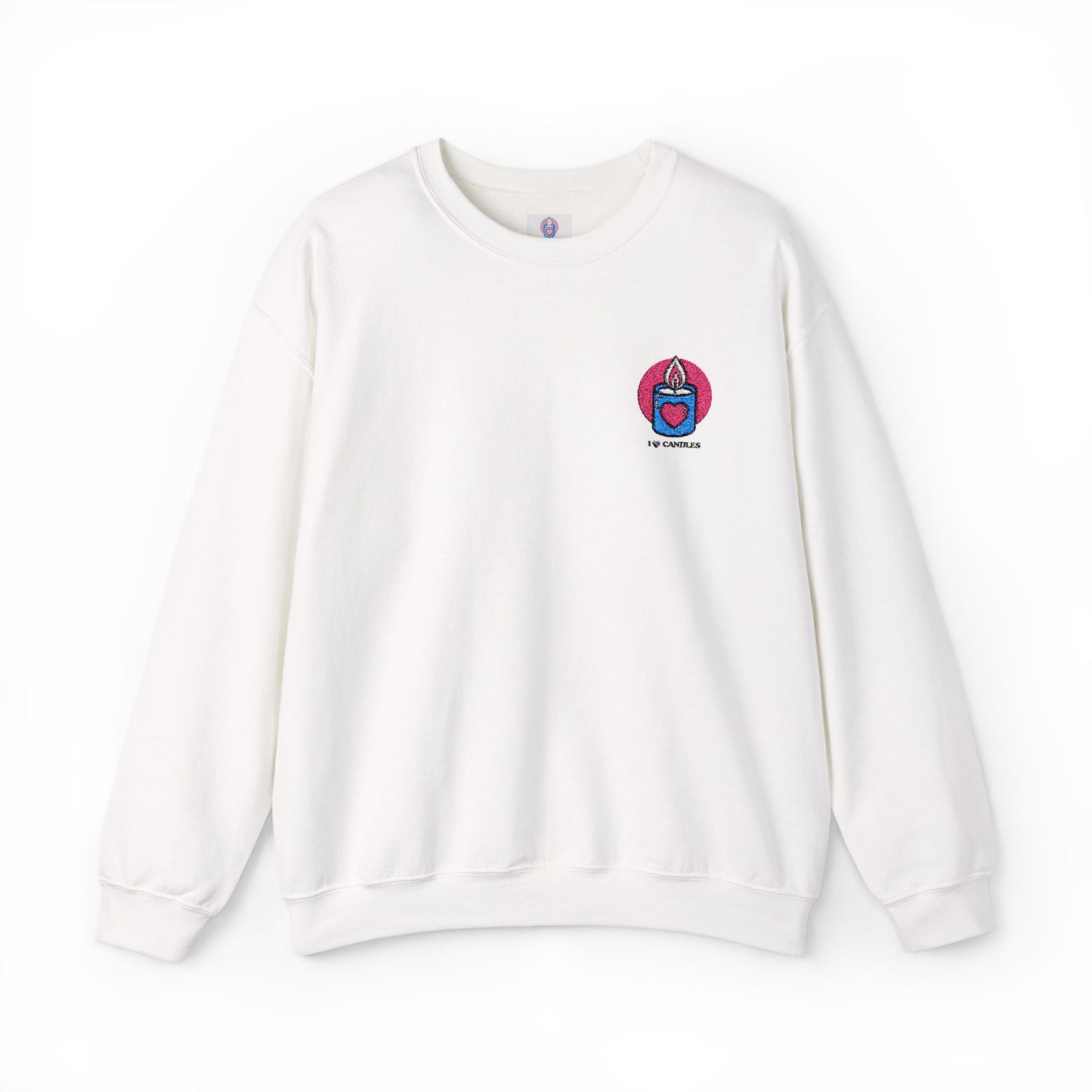 "I ❤️Candles" Embroidered Unisex Heavy Blend™ Crewneck Sweatshirt