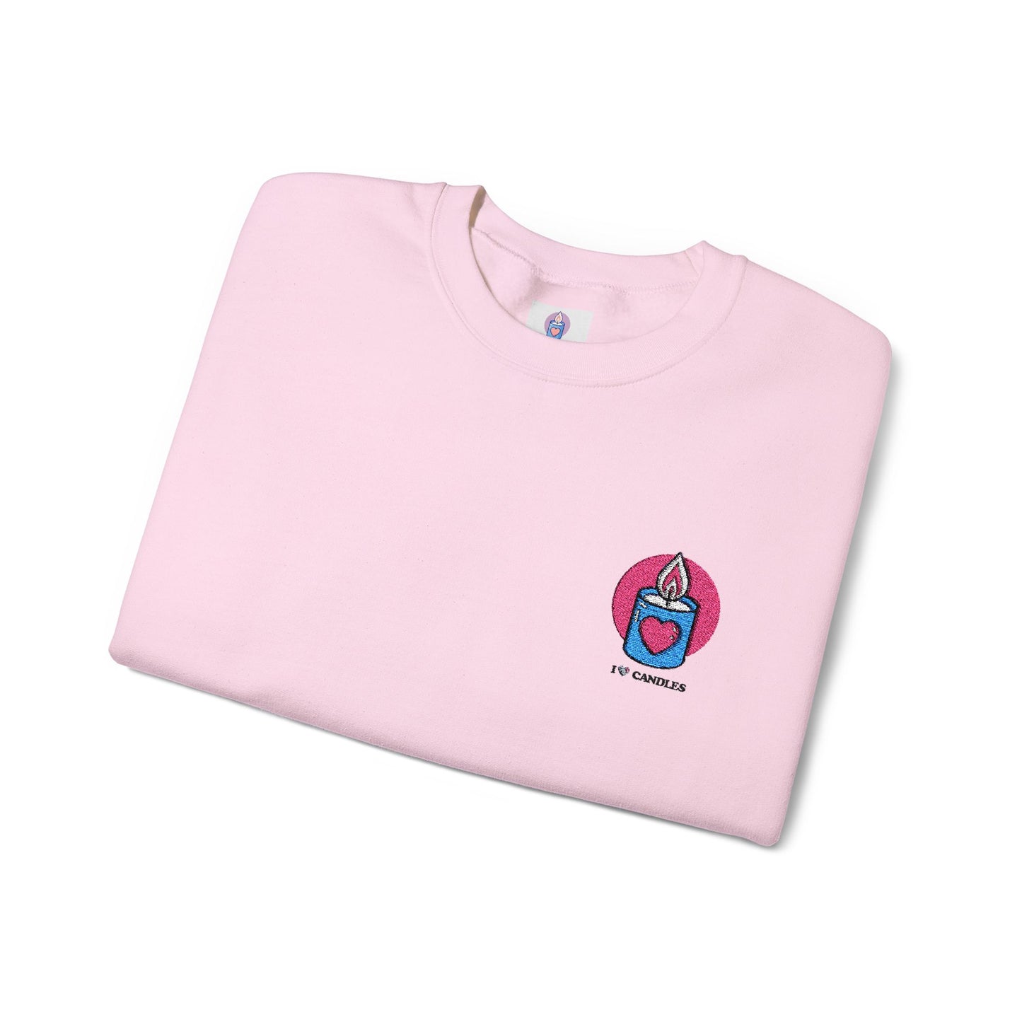 "I ❤️Candles" Embroidered Unisex Heavy Blend™ Crewneck Sweatshirt