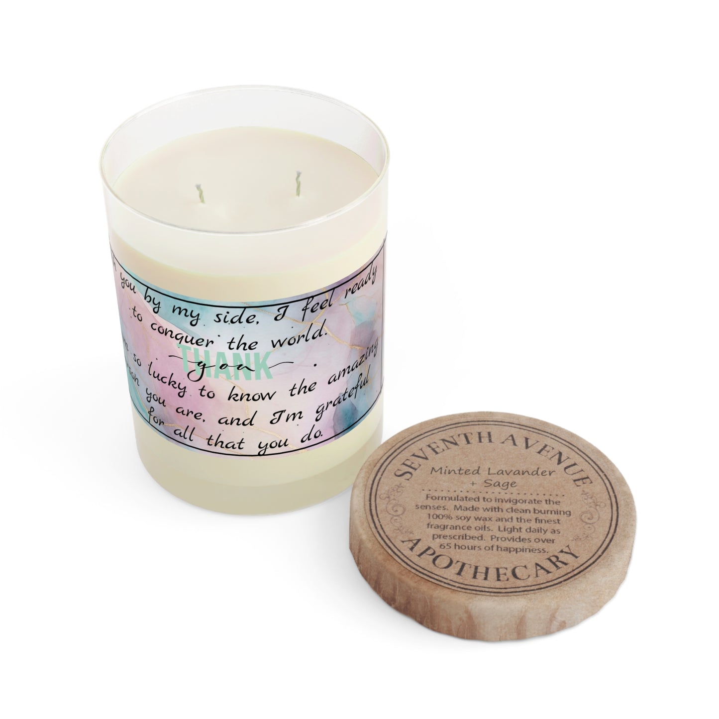 "Thank You" Premium Candle - Full Glass, 11oz