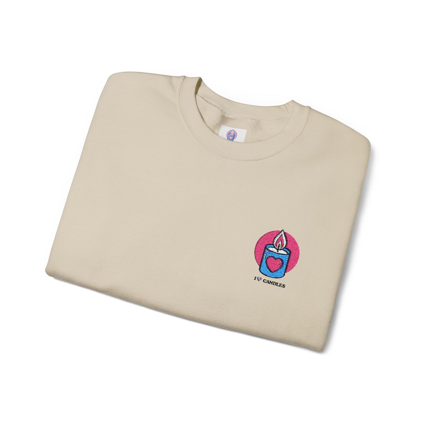 "I ❤️Candles" Embroidered Unisex Heavy Blend™ Crewneck Sweatshirt