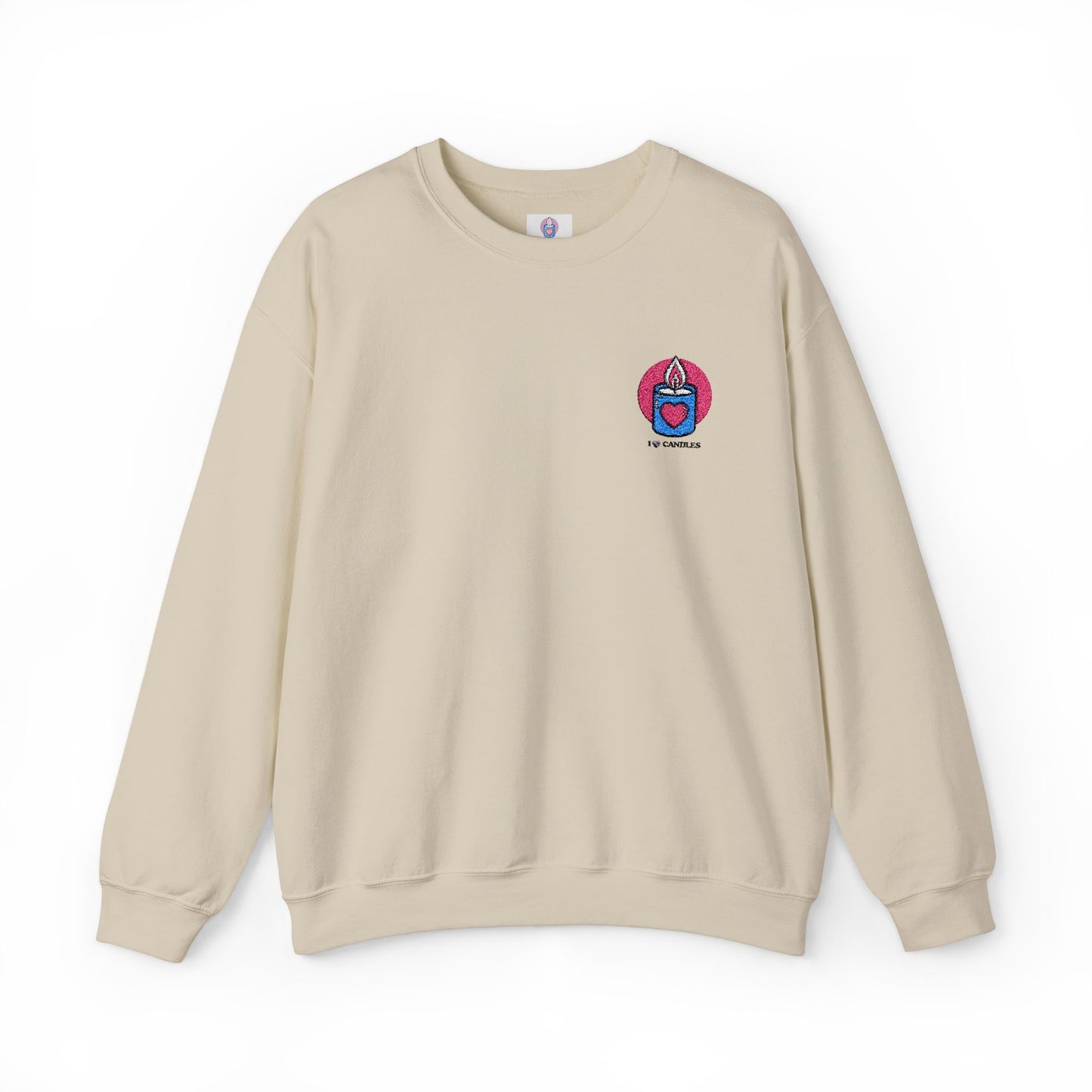 "I ❤️Candles" Embroidered Unisex Heavy Blend™ Crewneck Sweatshirt