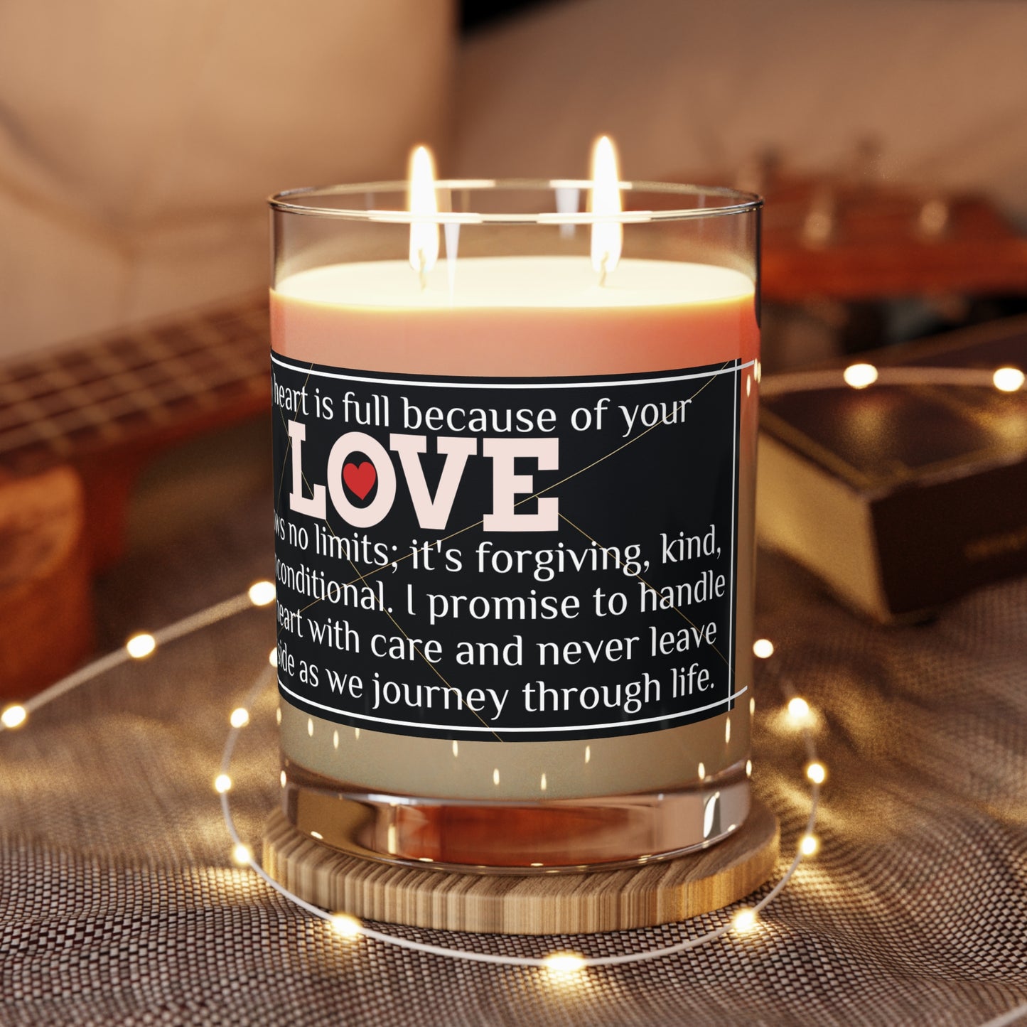 "Your Love" Premium Candle - Full Glass, 11oz