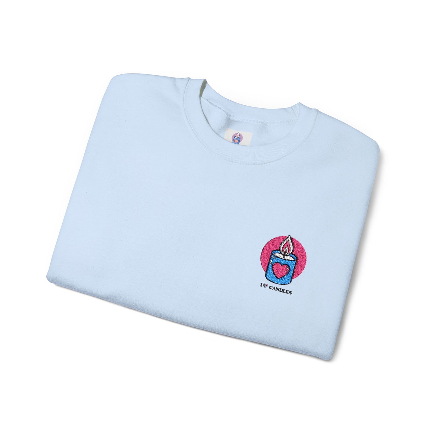 "I ❤️Candles" Embroidered Unisex Heavy Blend™ Crewneck Sweatshirt