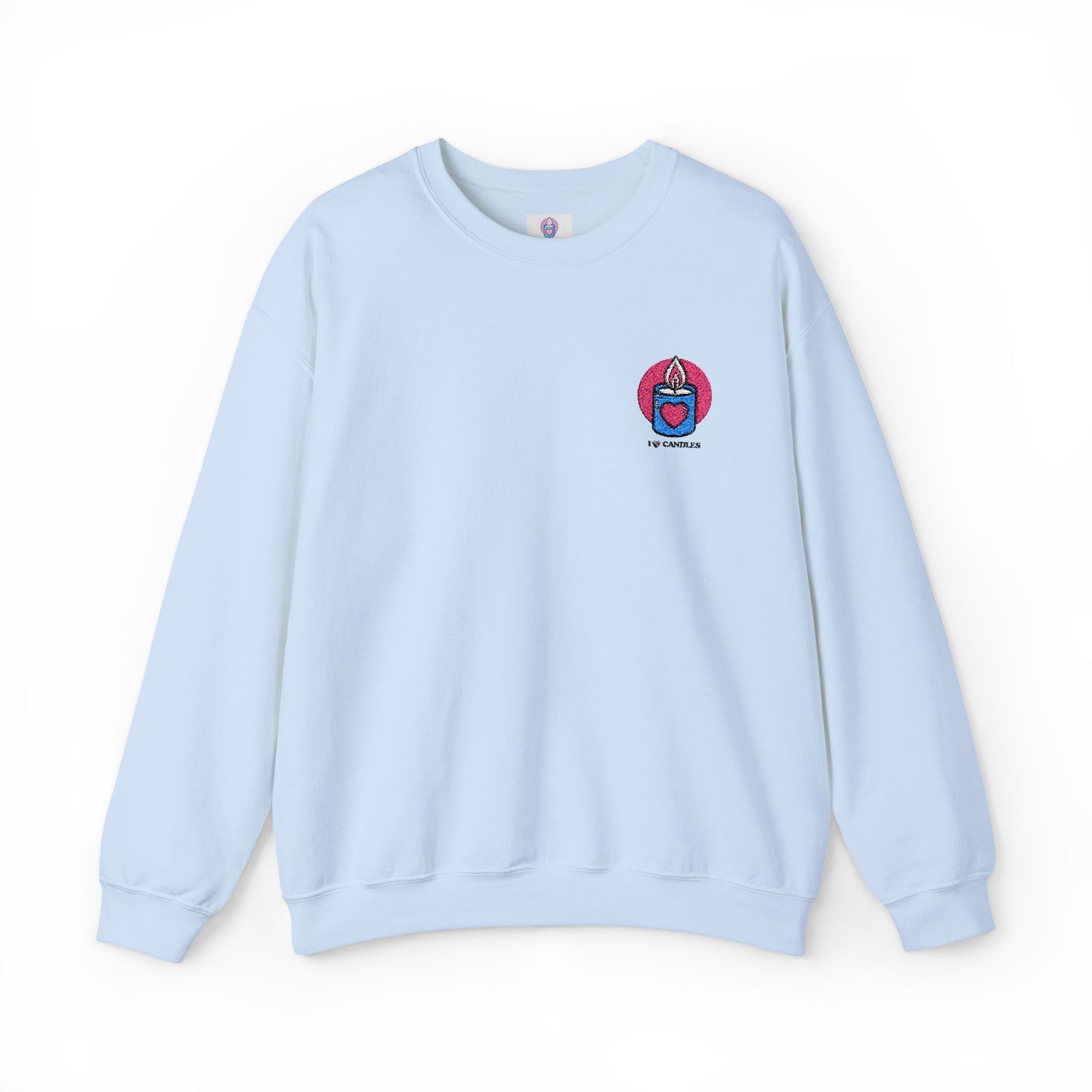 "I ❤️Candles" Embroidered Unisex Heavy Blend™ Crewneck Sweatshirt