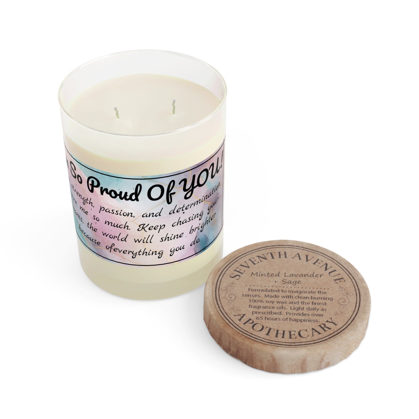 "Proud of You" Premium Candle - Full Glass, 11oz