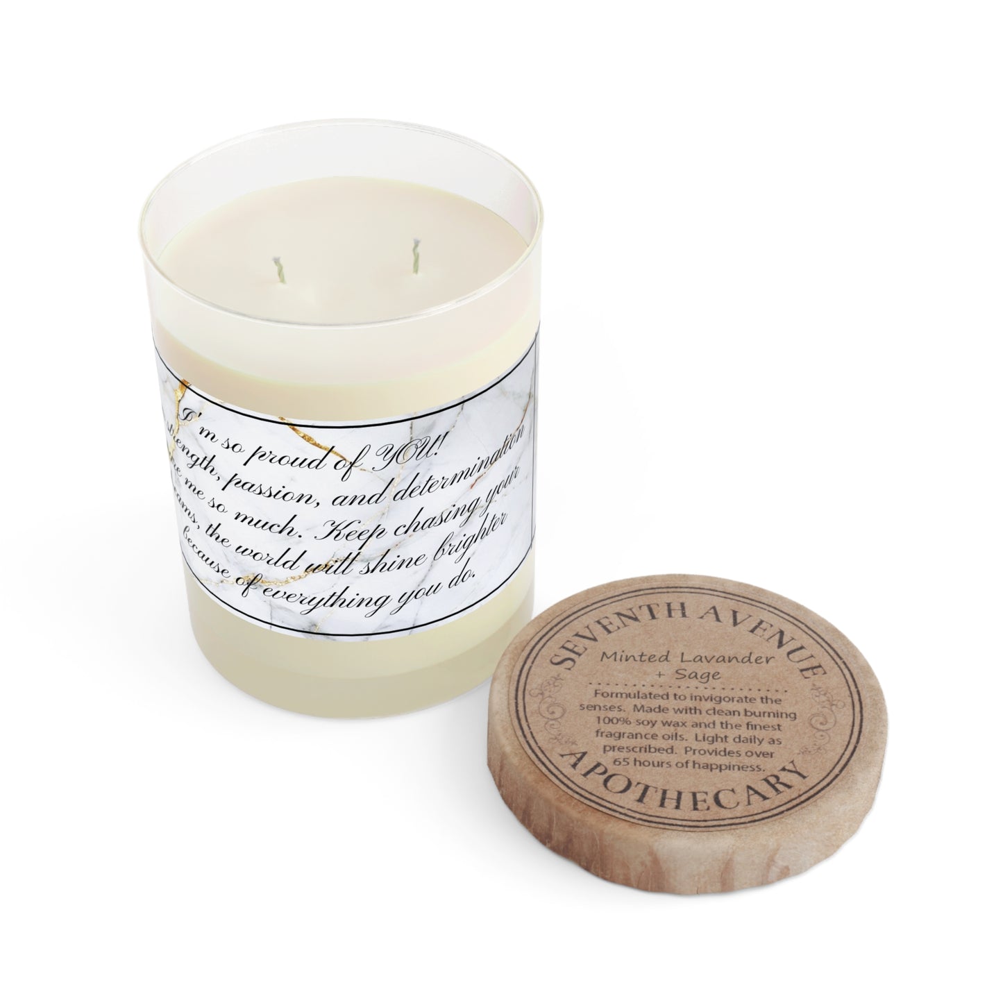 "Proud of You" Premium Candle - Full Glass, 11oz
