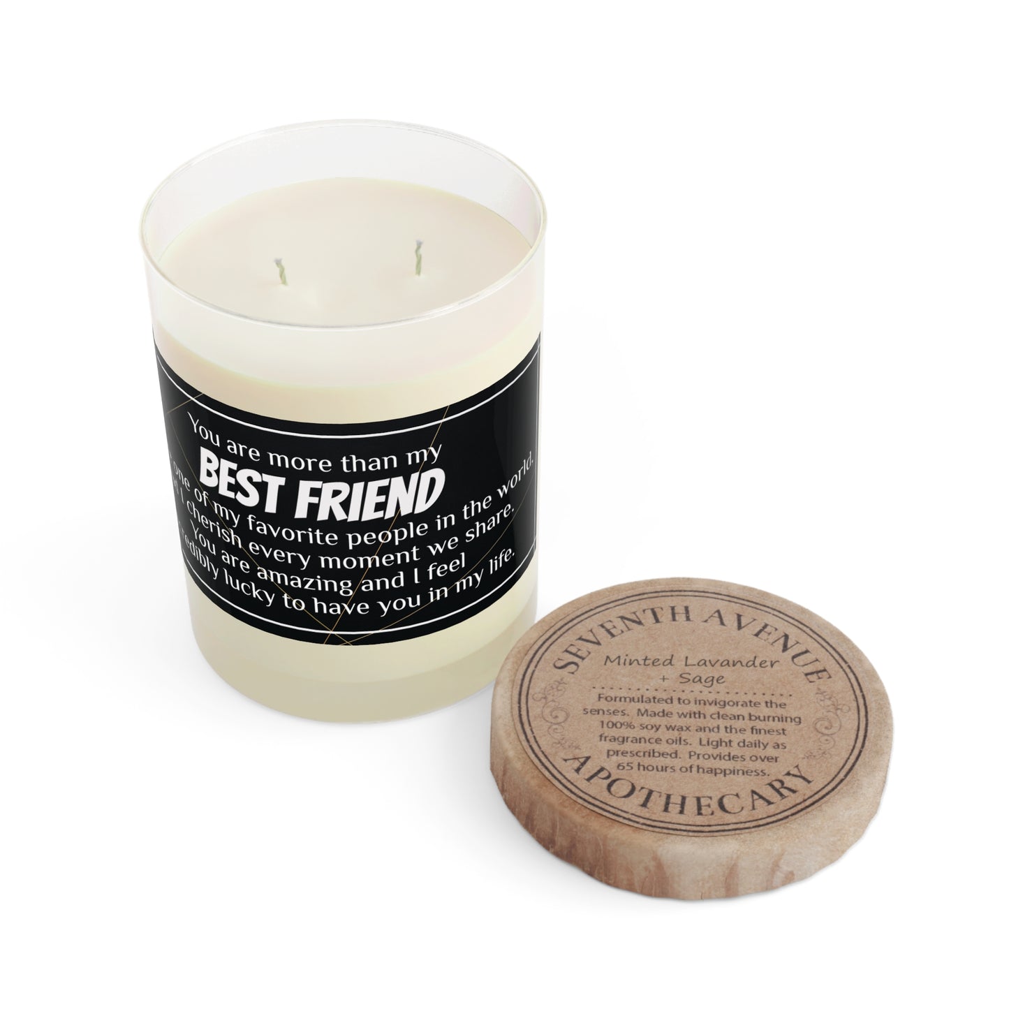 "Best Friend" Premium Candle - Full Glass, 11oz