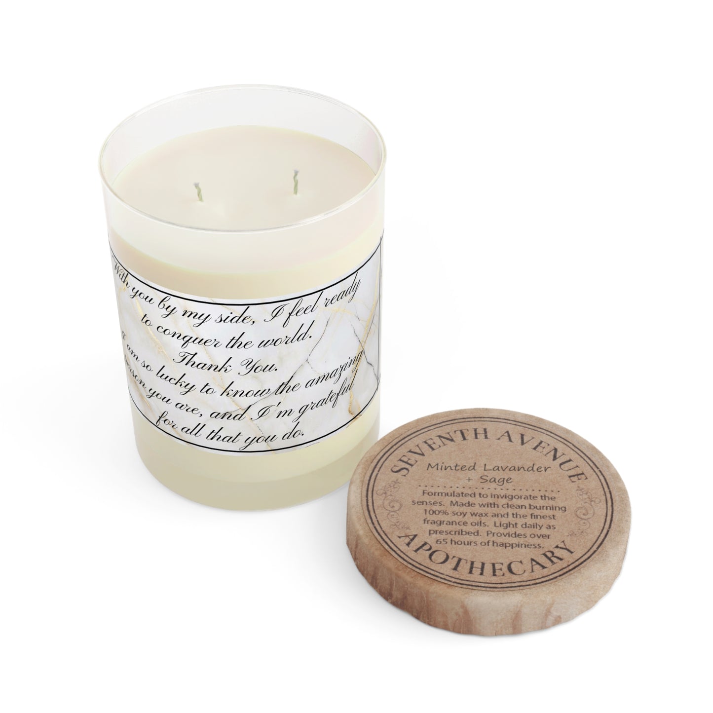 "Thank You" Premium Candle - Full Glass, 11oz
