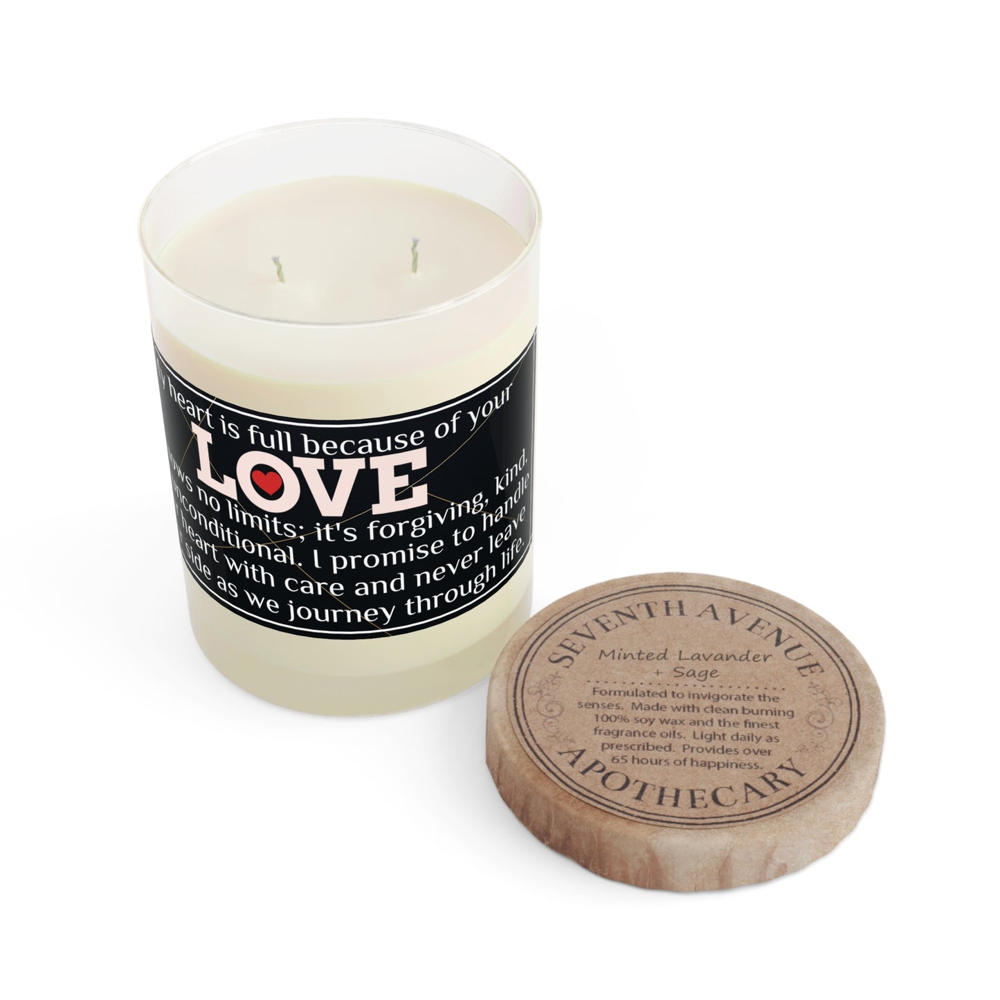 "Your Love" Premium Candle - Full Glass, 11oz