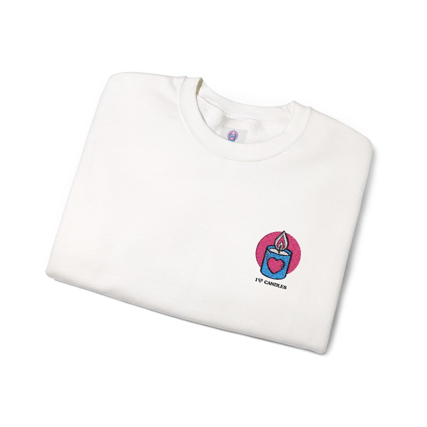 "I ❤️Candles" Embroidered Unisex Heavy Blend™ Crewneck Sweatshirt